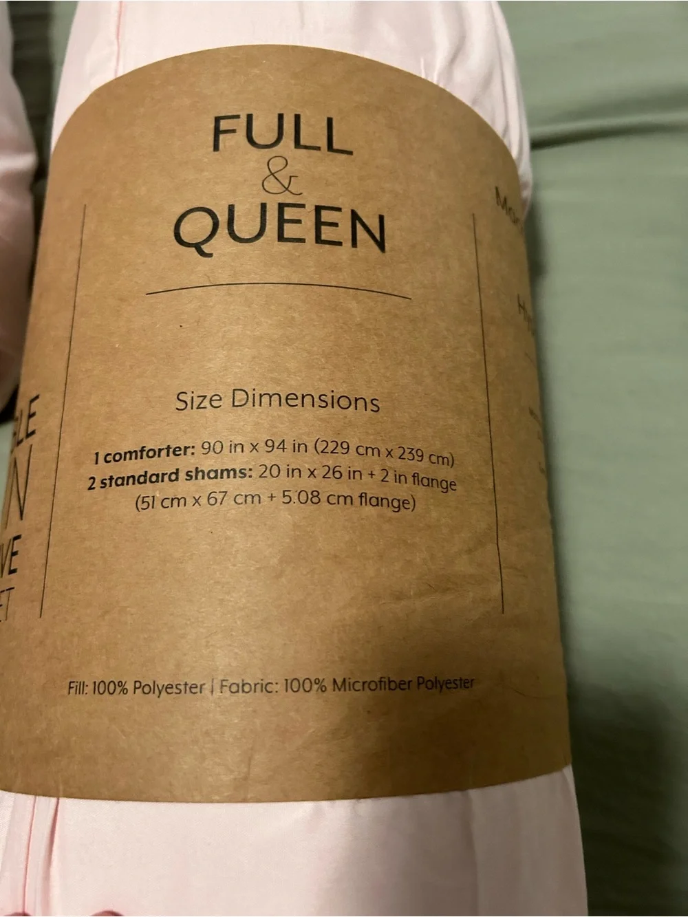 Reversible Down Alternative Comforter Set - Light Pink